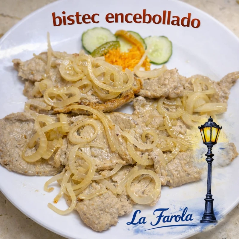 Bistec de cerdo Encebollado