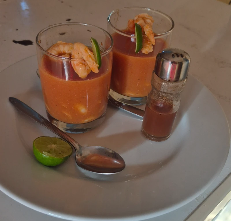 Cóctel en salsa de Camarón