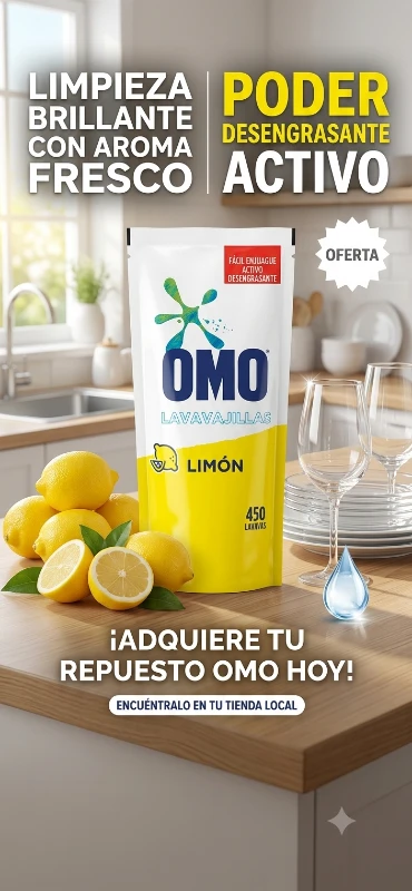 Detergente Omo Lavavajillas 450Ml