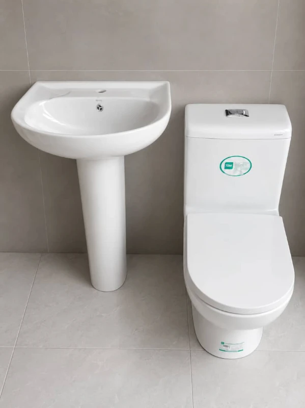 Juego de baño con tasa monolítica